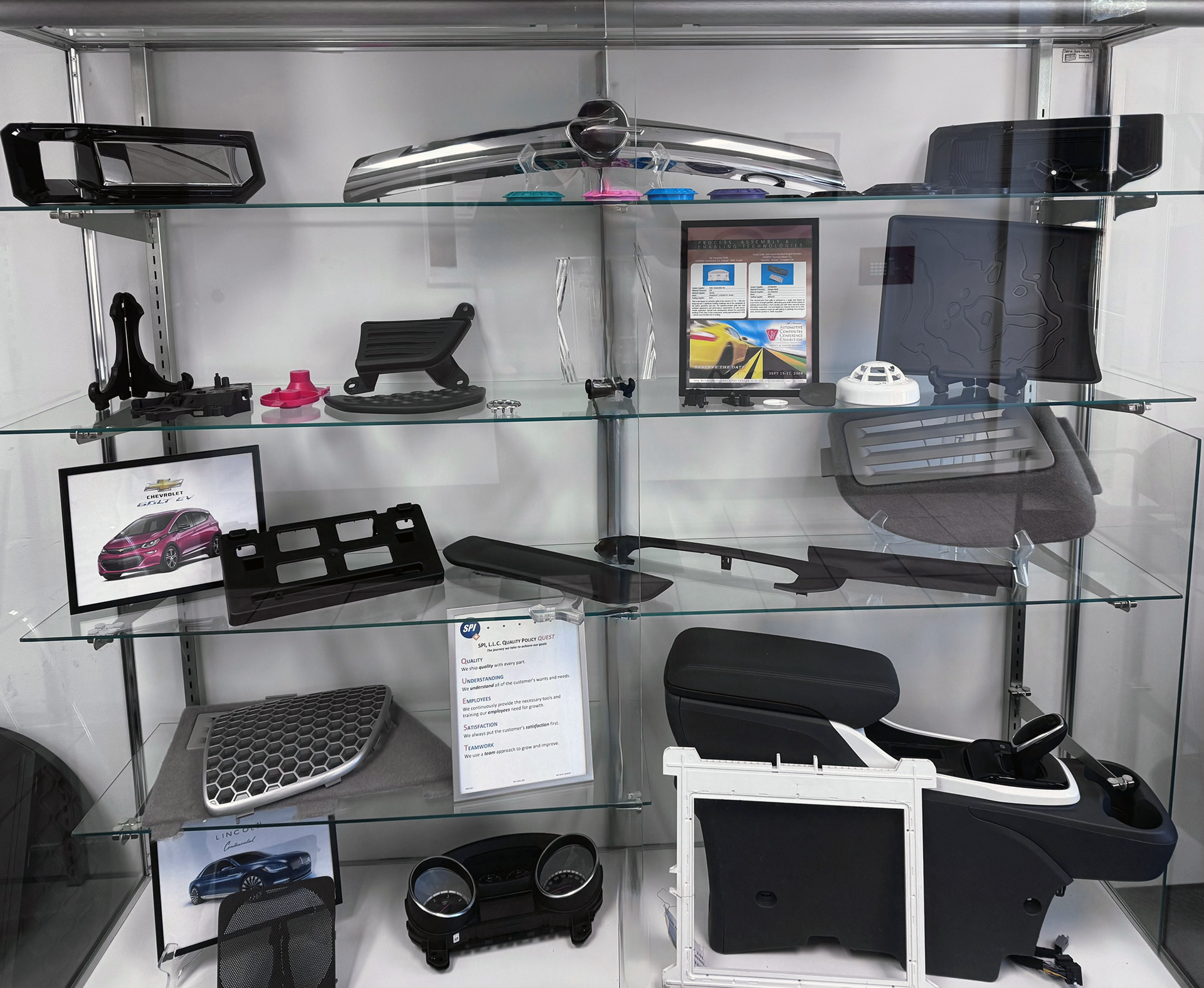 A display of SPI components and products